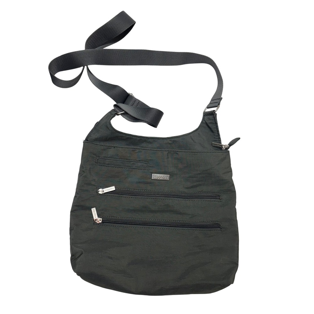 Baggallini | Crossbody Bag Purse | Adjustable Straps | Travel‎ | Gray Nylon